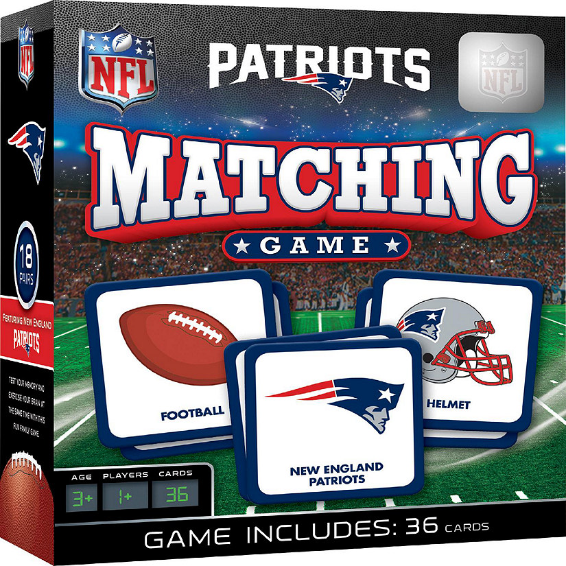 Licensed NFL New England Patriots Matching Game for Kids and Families Image