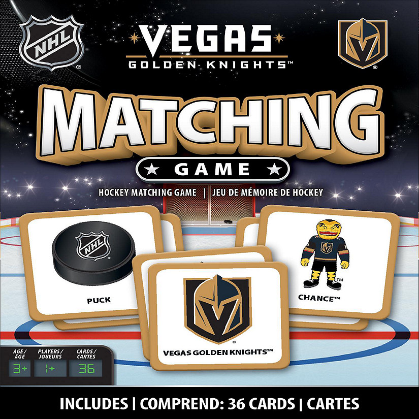 Licensed NHL Las Vegas Golden Knights Matching Game for Kids and Families Image