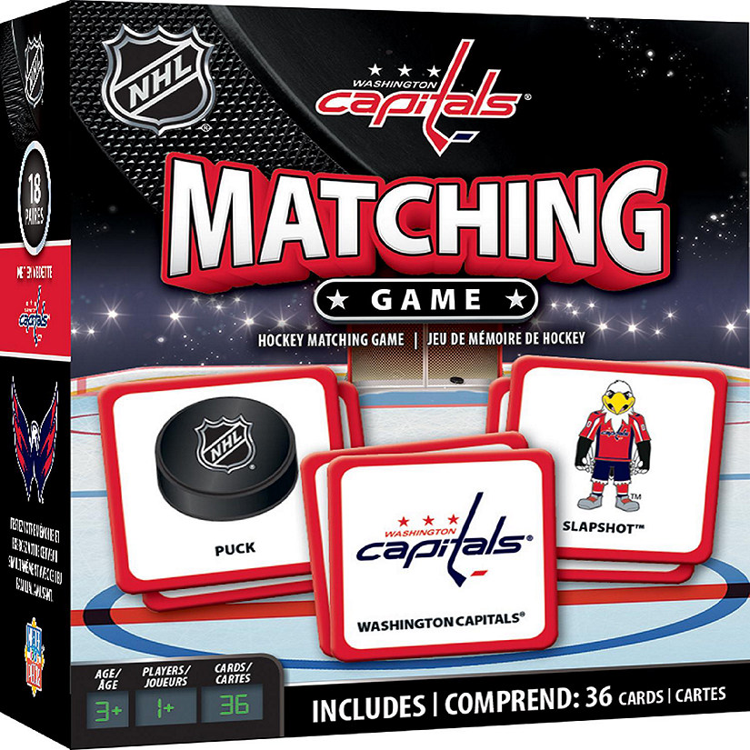 Licensed NHL Washington Capitals Matching Game for Kids and Families Image