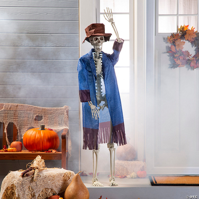 Life-Size Posable Skeleton with Scarecrow Outfit Kit - 3 Pc. Image