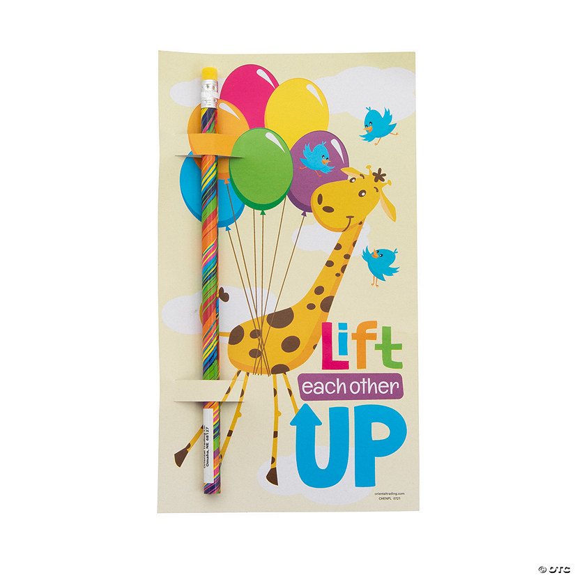 Lift Each Other Up Cards with Pencil Handout for 24 Image