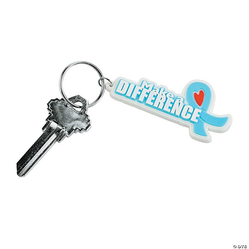 Light Blue Awareness Keychains Discontinued
