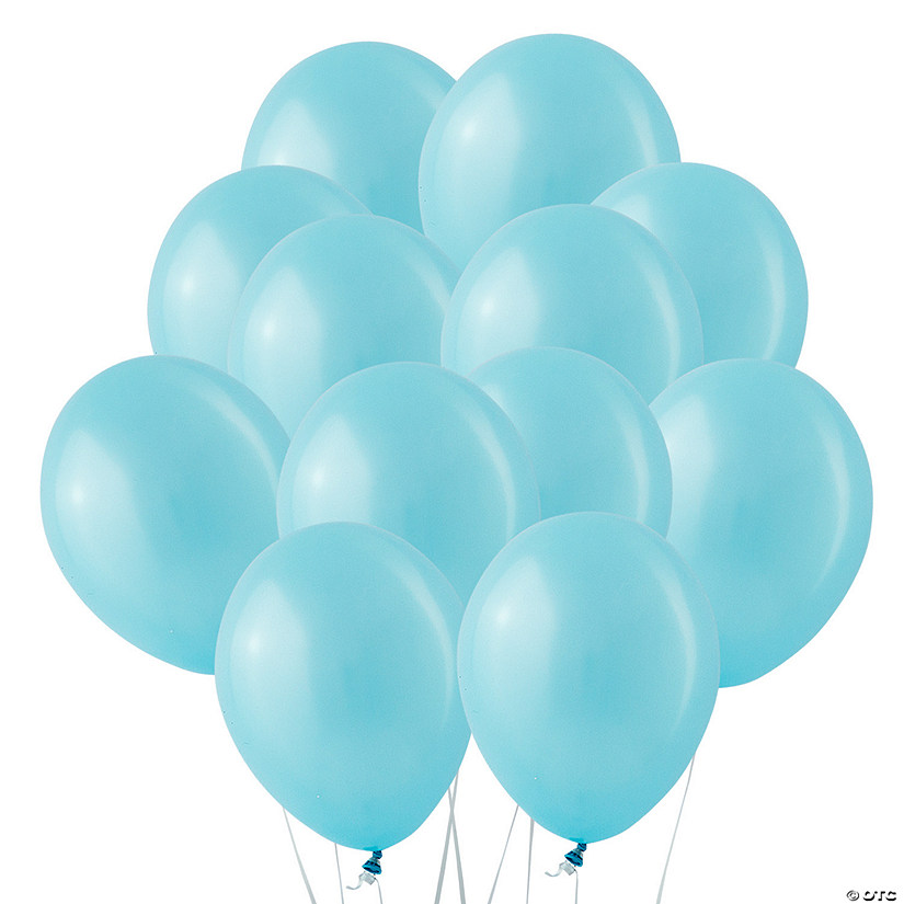 Light Blue Pearl 11" Latex Balloons - 25 Pc. Image
