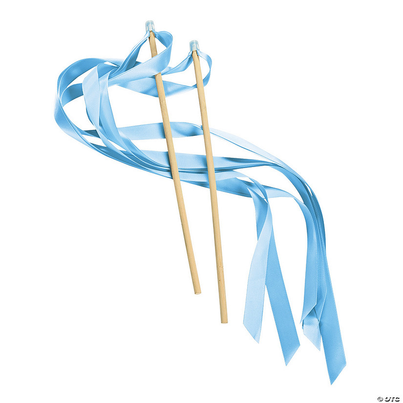 Light Blue Ribbon Wands - 24 Pc. Image