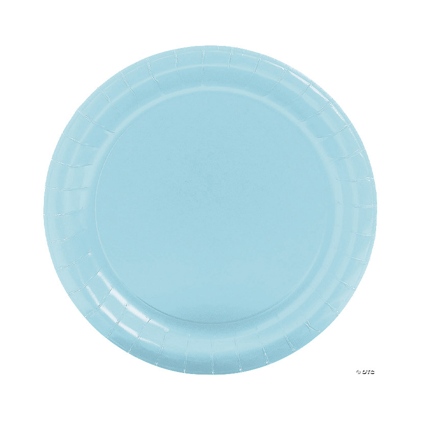 Light Blue Round Paper Dinner Plates Oriental Trading