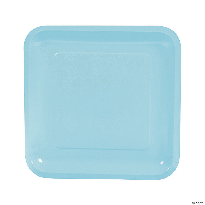 Light Blue Square Paper Dinner Plates Oriental Trading
