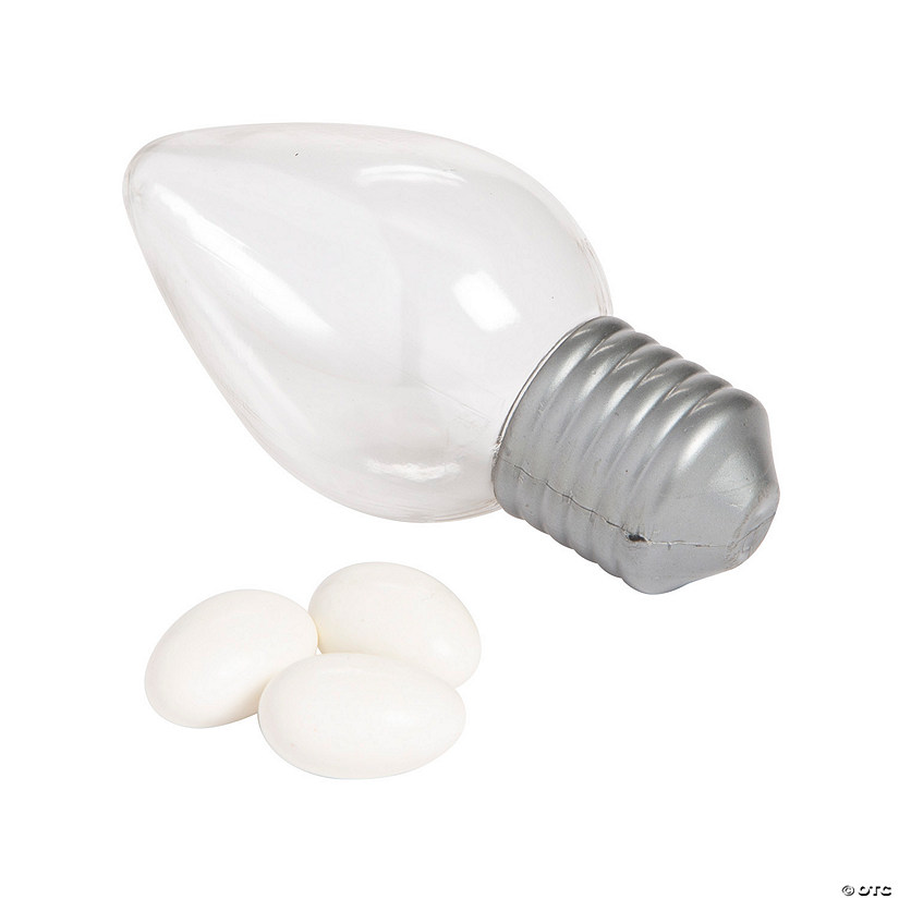 Light Bulb-Shaped BPA-Free Plastic Containers - 12 Pc. Image