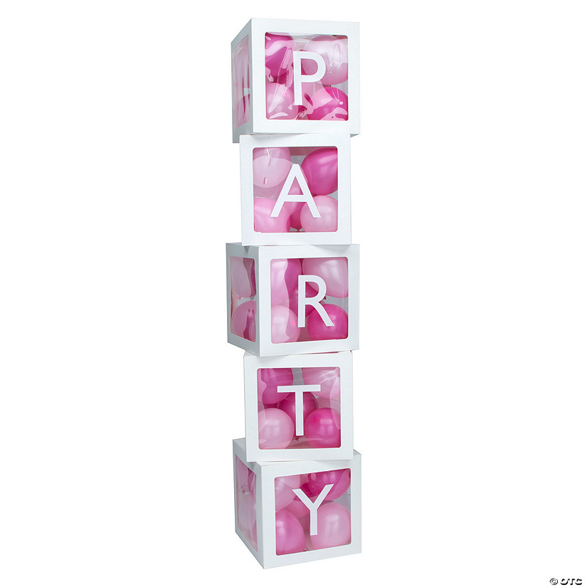 Light Pink & Pink Party Balloon Box Kit - 101 Pc. Image