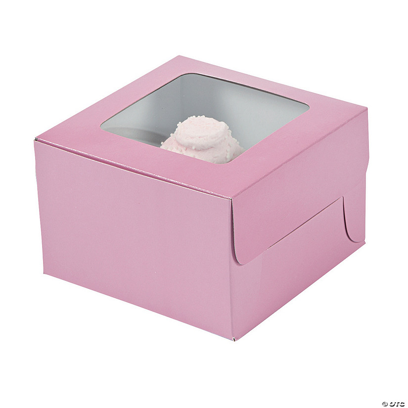 Light Pink Cupcake Boxes - 12 Pc. Image