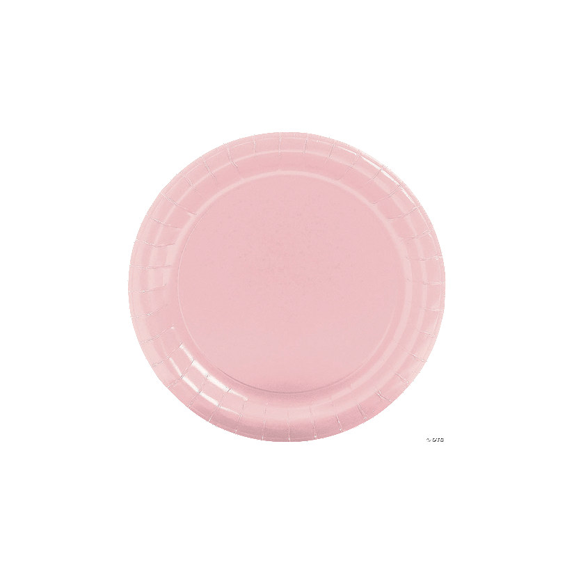 Light Pink Paper Dessert Plates - 24 Ct. Image