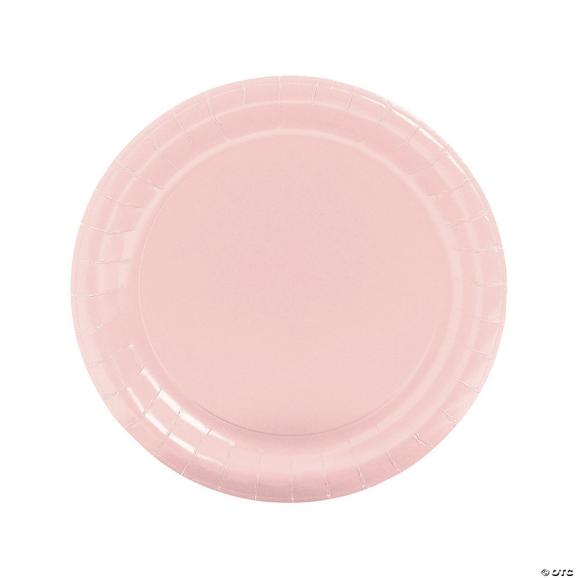 Light Pink Paper Dinner Plates - 24 Ct. Image