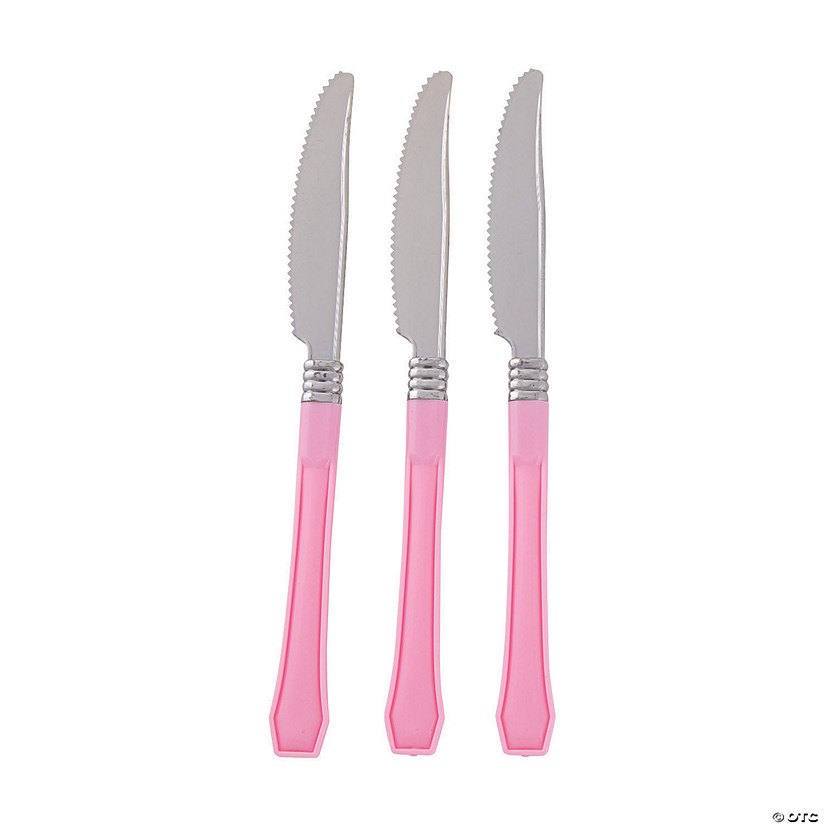 Light Pink Premium Plastic Knives - 20 Ct. Image