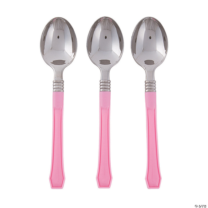 Light Pink Premium Plastic Spoons Image
