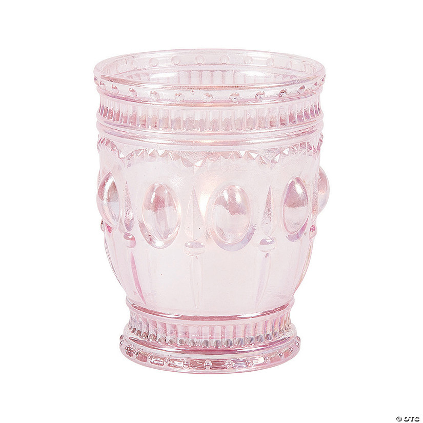 Light Pink Vintage Votive Candle Holders 6 Pc.
