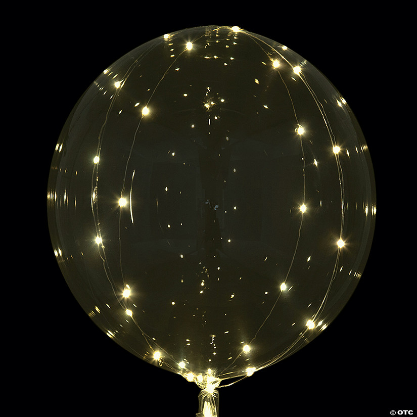 Light-Up 18" Crystal Clear Latex Balloon Image