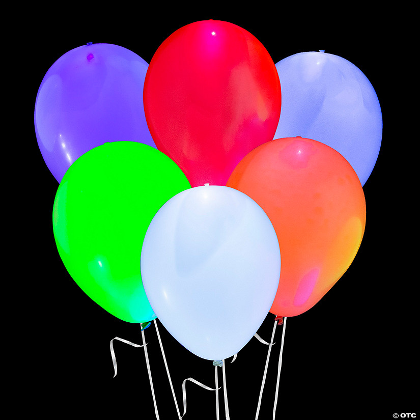Light-Up 9" Latex Balloon Assortment - 12 Pc. Image