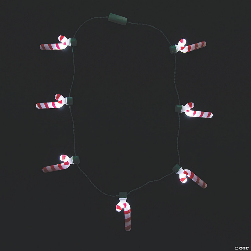 Light-Up Candy Cane Necklaces Image