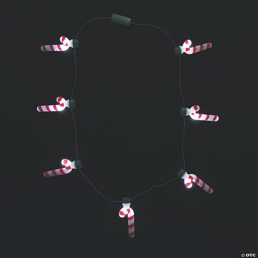 LightUp Candy Cane Necklaces Oriental Trading