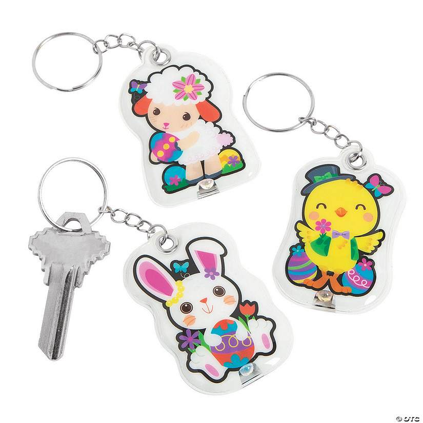 Light-Up Easter Keychains - 12 Pc. Image