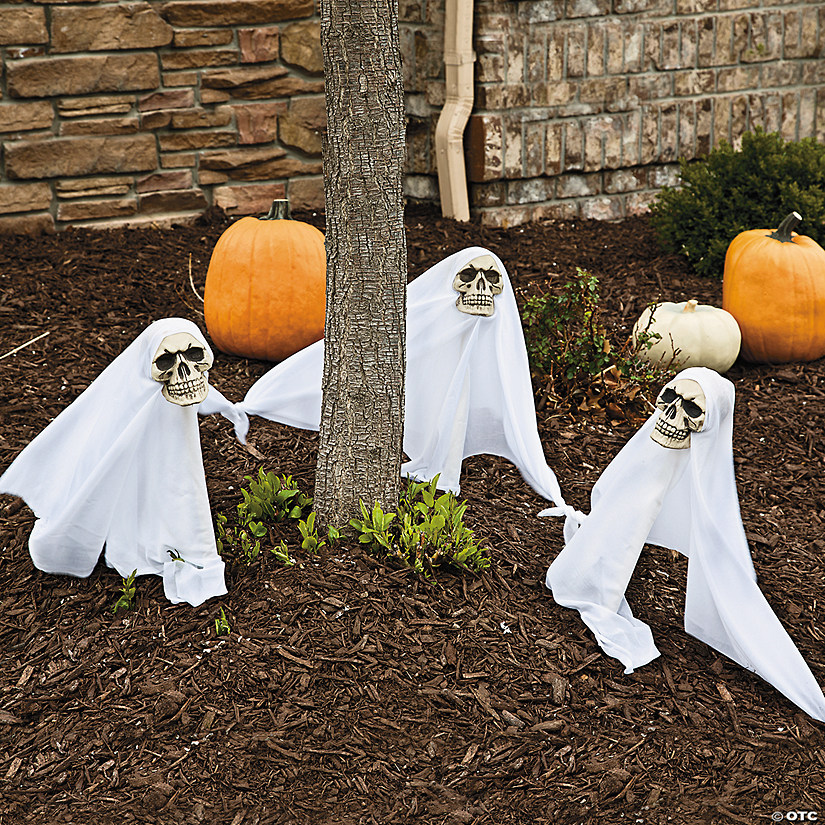 LightUp Ghost Yard Stakes Halloween Décor Oriental Trading