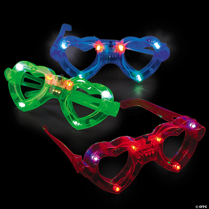 LightUp Heart Shape Glasses Oriental Trading