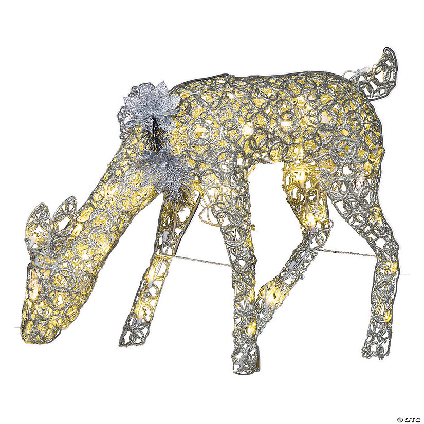 Light-Up LED Doe with Sparkle Rings Outdoor Decoration Image