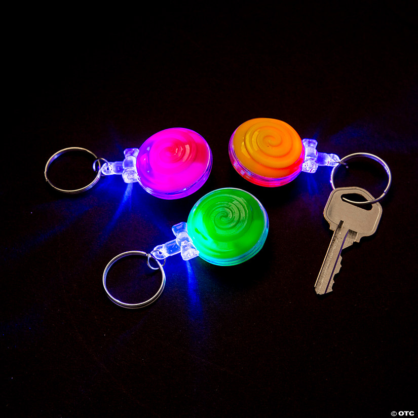 Light-Up Lollipop Keychains - 12 Pc. Image