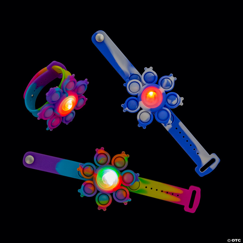 Light-Up Lotsa Pops Popping Fidget Toy Bracelets - 6 Pc. Image