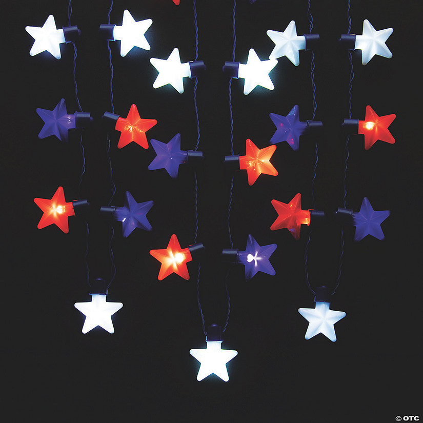 Light-Up Patriotic Star Necklaces - 6 Pc. Image