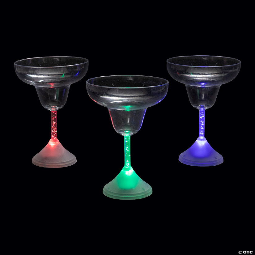 Light-Up Reusable Plastic Margarita Glasses - 6 Ct. Image