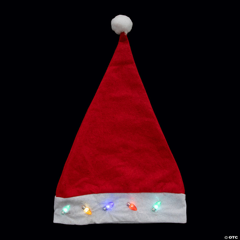 Light-Up Santa Hats - 12 Pc. Image