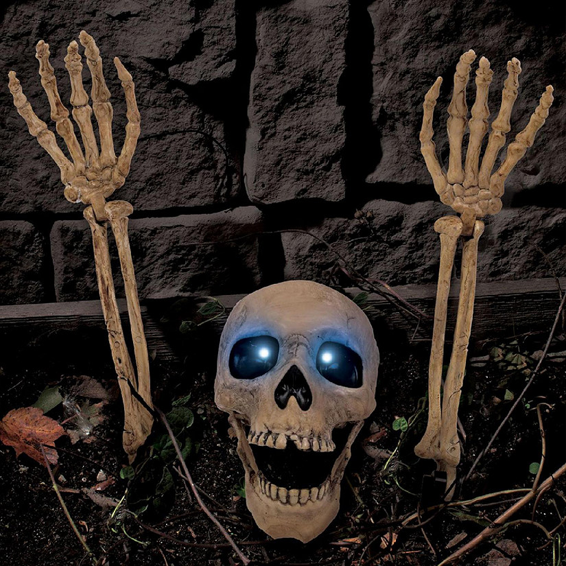 Light-Up Skeleton Grave Breaker Halloween Decor Image