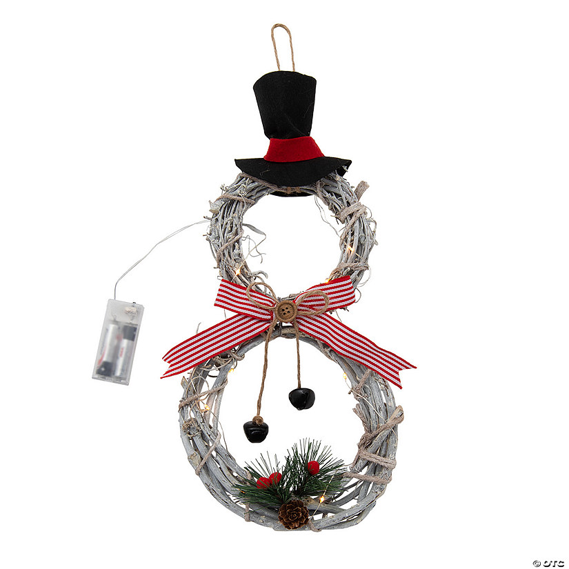 Light-Up Snowman Wreath Image