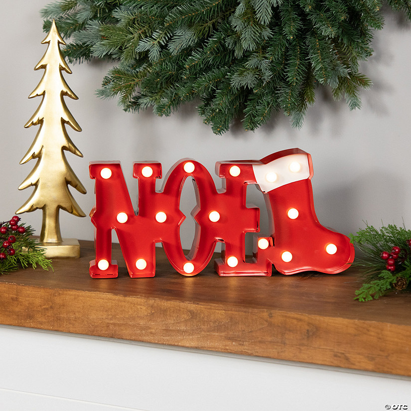 Lighted "Noel" Christmas Decoration - 16" Image