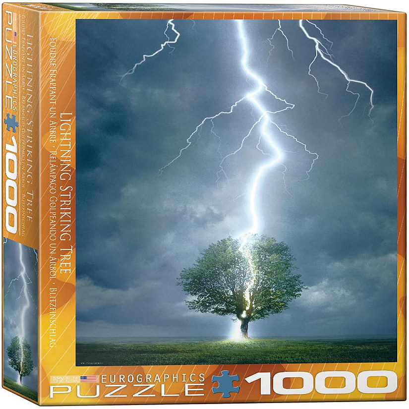 Lighting Striking Tree 1000 Piece Jigsaw Puzzle Image