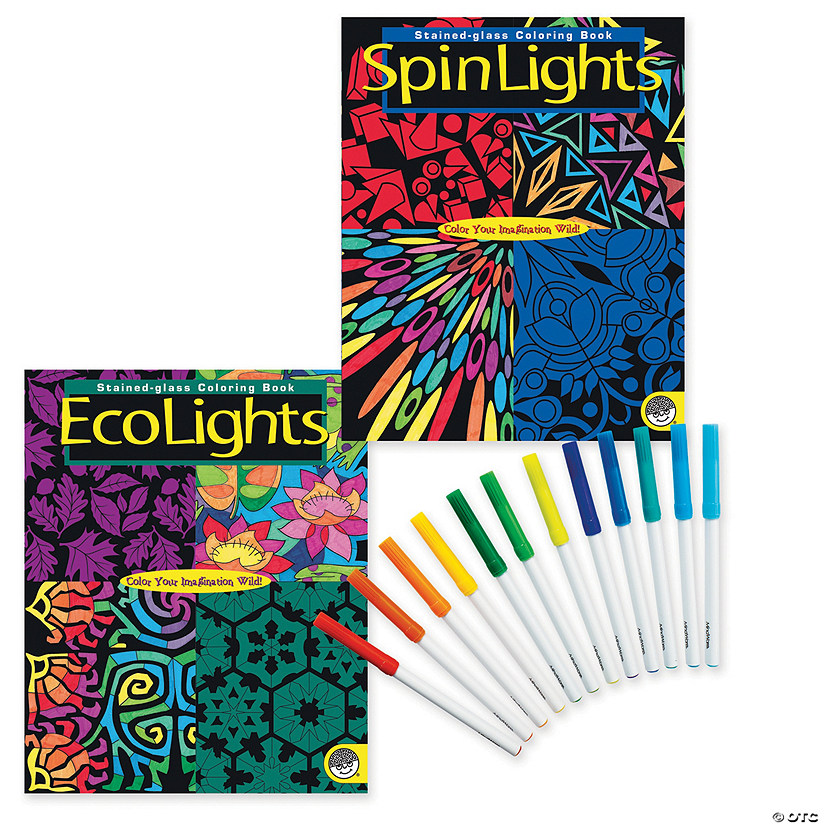 Lights Coloring Books: Set of 2 with 24 Markers Image