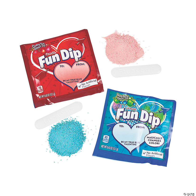 Lik-m-aid<sup>&#174;</sup> Fun Dip<sup>&#8482;</sup> Valentine Exchanges for 24 Image