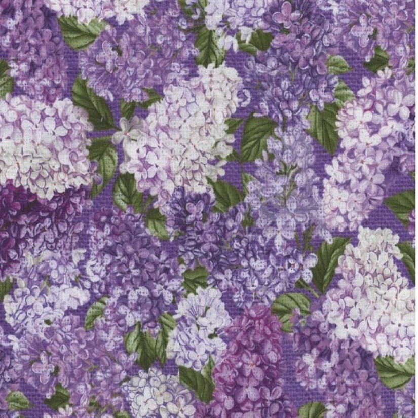 Lilac Garden Floral Packed Purple Lilacs Cotton Fabric by Northcott BTY Image
