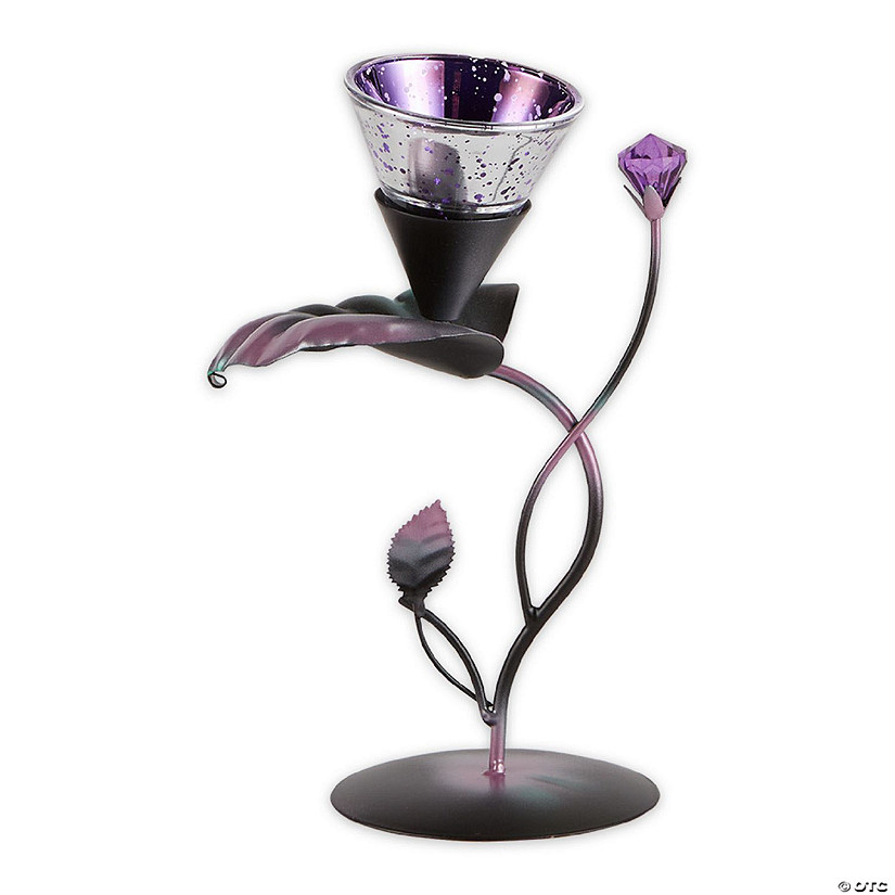 Lilac Lily Pad Tealight Holder 6.25X4X8.87" Image