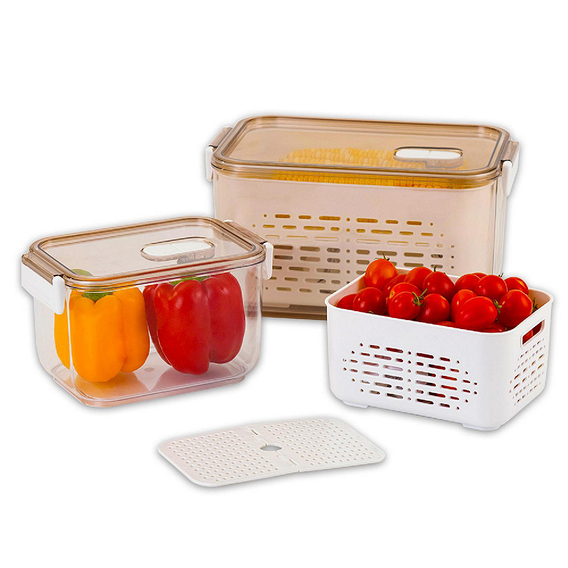 Lille Home 2-Pack Produce Saver - Brown