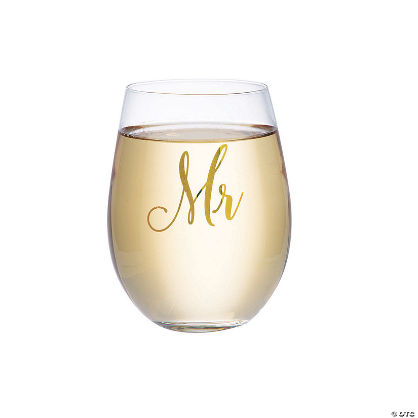 Lillian Rose&#8482; Gold Mr. Stemless Wine Glass Image