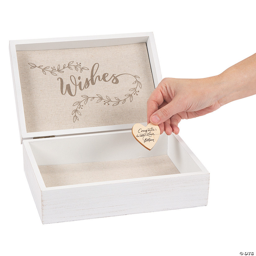 Lillian Rose&#8482; Wishes White Guest Book Box Image