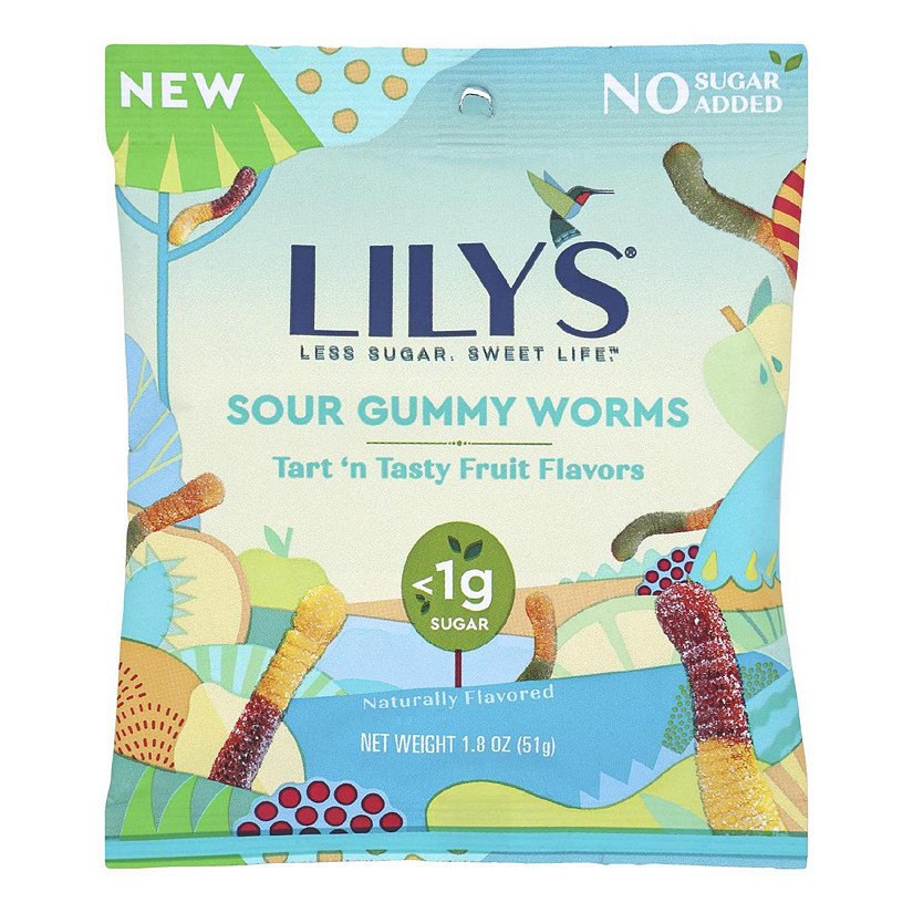 Lilys - Gummy Worms Sour Fruit - Case of 12-1.8 OZ Image