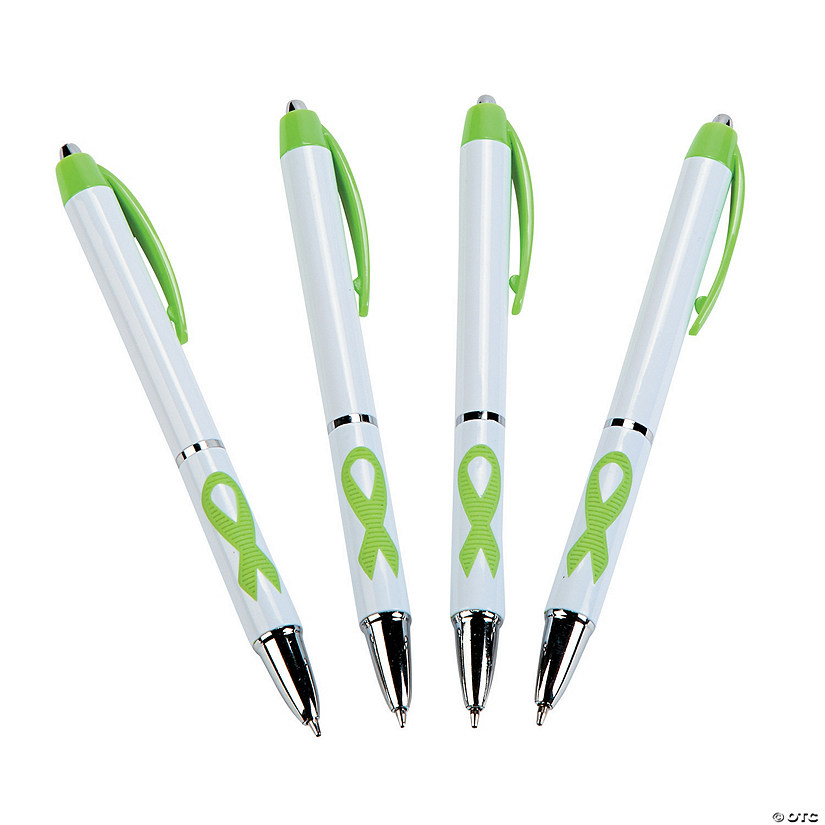 Lime Green Awareness Ribbon Grip Pens Image