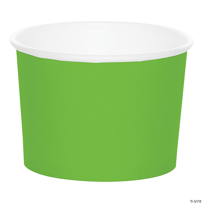 Lime Green Disposable Paper Snack Cups - 8 Ct. Image