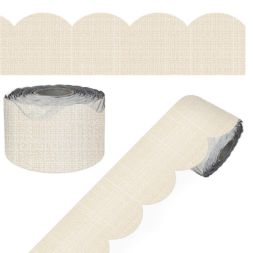 Linen Rolled Scalloped Bulletin Board Borders Oriental Trading