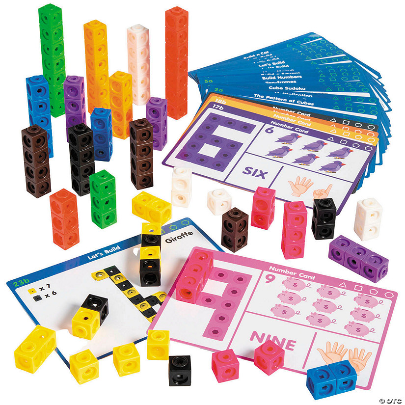 Linking Math Cubes Educational Activity Classroom Set - 130 Pc. Image
