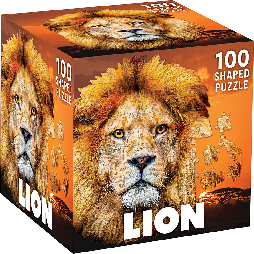 Lion 100 Piece Shaped Jigsaw Puzzle Image