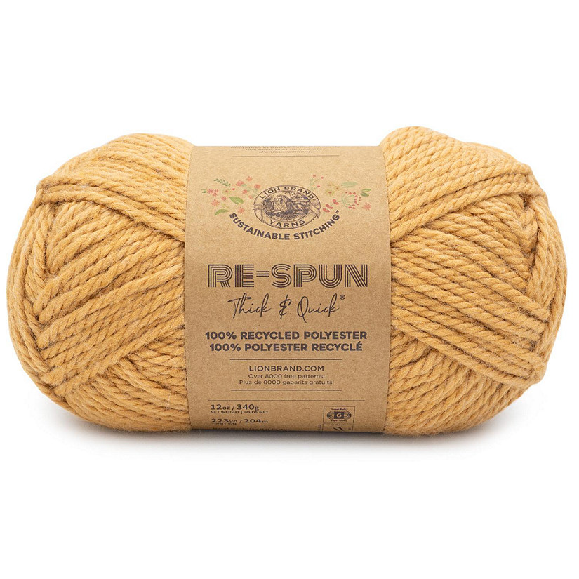 Lion Brand Re-Spun Thick &amp; Quick Yarn-Squash Image