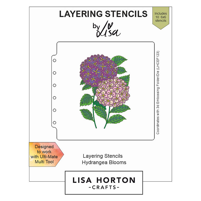 Lisa Horton Crafts Layering StencilsHydrangea Blooms Oriental Trading
